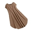 thumbnail image 4 of ZANZEA Women's Daily Casual Side Pocket Round Neck Short Sleeve Cotton Midi Dress, 4 of 4