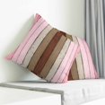 thumbnail image 3 of Pink Wood Grain Pillow Covers 24x24 Inch Decorative Throw Pillow Cover, Brown Vintage Mottled Country Stripes Sofa Pillowcases Accent Cushion Case Home Decor Bedroom Living Room, 3 of 6