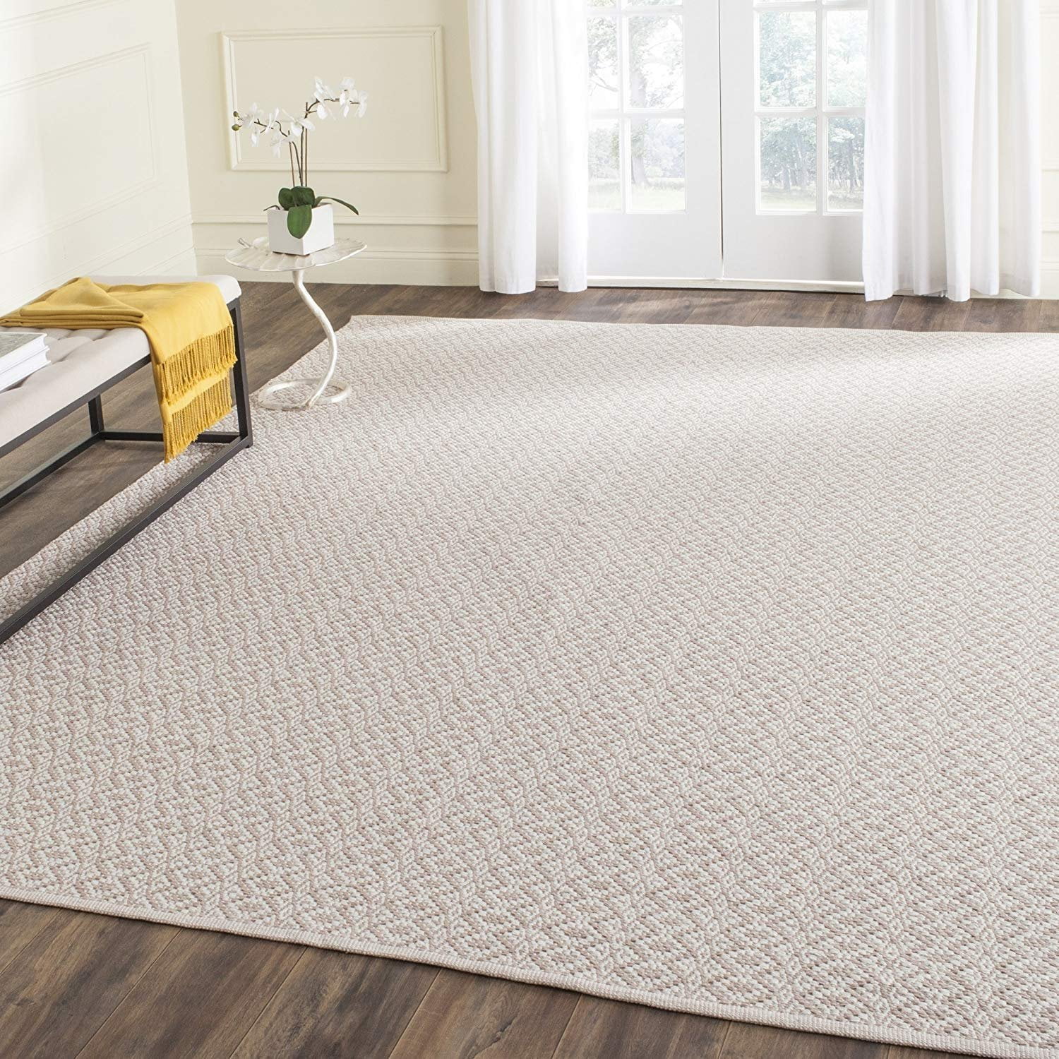 Safavieh Montauk Collection MTK716G Handmade Flatweave Ivory and Beige