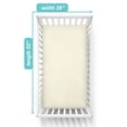thumbnail image 2 of TL Care 100% Natural Cotton Fitted Crib Sheet 52" x 28" - Soft, Breathable, Hypoallergenic & Gentle Toddler Bed Sheet, Cream, Neutral for Boys & Girls, 2 of 5