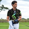 thumbnail image 4 of Daiia Music Notes Pattern Men’s Polo Shirts,Solid Deck Shirt,Classic Fit, Breathable Cotton Polo for Casual and Sport Wear-4X-Large, 4 of 7