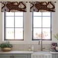 thumbnail image 3 of LALILO Kitchen Curtain Valance Digital Colorful Graffiti Rod Pocket Window Curtain 52"x 18" Set of 2, 3 of 5