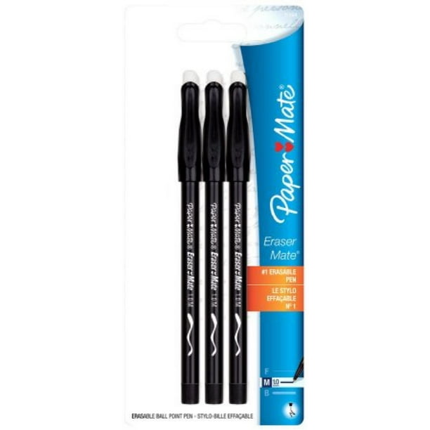 Paper Mate Erasable Ballpoint Pen, 3 ea (Pack of 2)