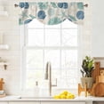 thumbnail image 4 of Summer Marine Life Tie Up Valances Curtain, Adjustable Kitchen Graffiti Blue Corals Shell Conch Sea Starfish Linen Valances for Windows Decor, Rod Pocket Short Curtains for Bedroom/Bathroom 42"x18", 4 of 9
