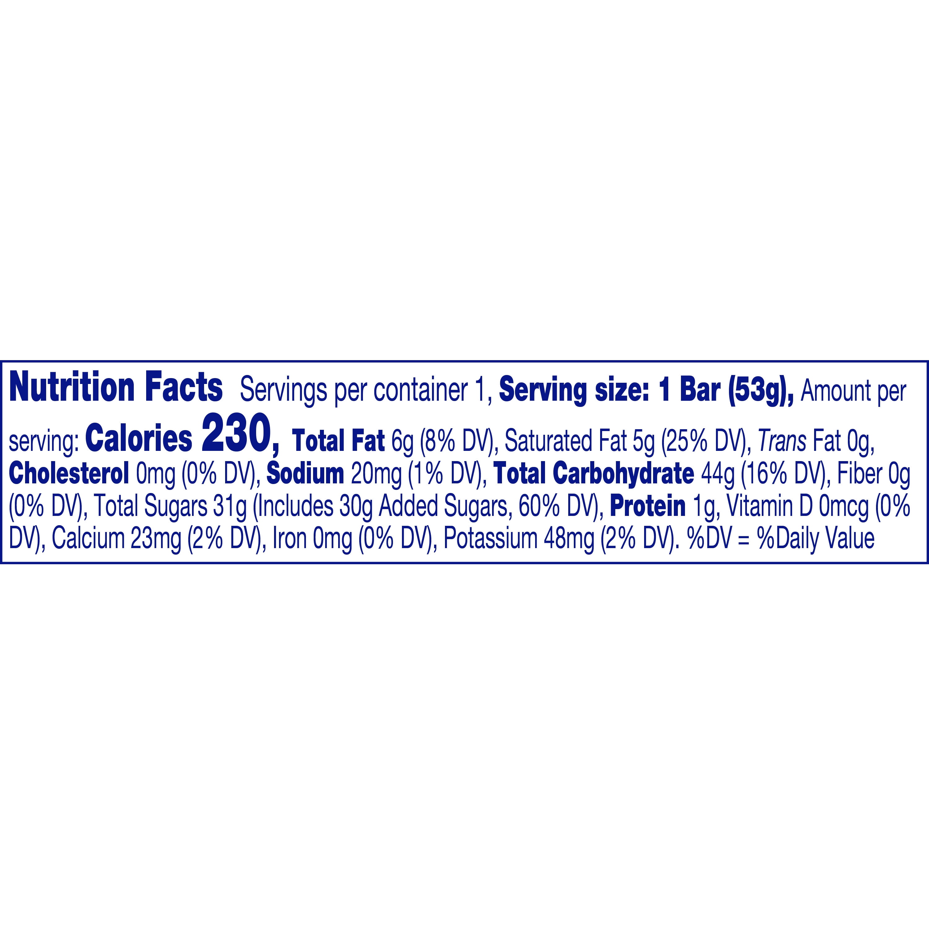 Charleston Chew Vanilla 1.87 oz Bar. Peanut Free and Gluten Free. Contains Milk, Soy and Egg.