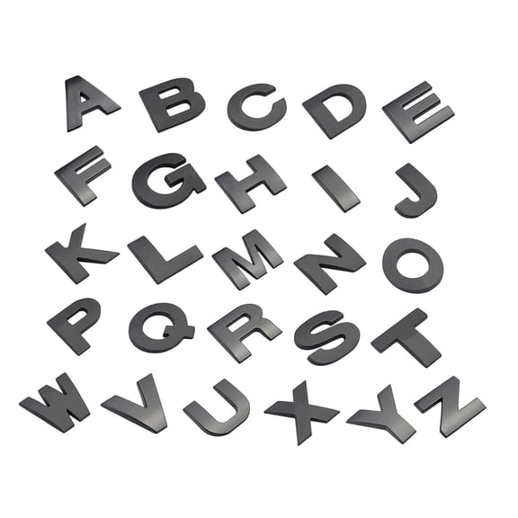 Dickly 26 Pieces 3D English Letter Car Sticker Mark Decor for SUV Vehicle Door Black