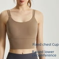 thumbnail image 4 of Camisola deportiva con tirantes finos para correr, con almohadilla fija integrada para el pecho, a prueba de golpes, de secado rápido, para la espalda y fitness, 4 of 6