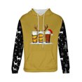 thumbnail image 5 of KeShDi Christmas Long Sleeve Shirts for Men Casual Fashion Hooded Sweatshirts Round Neck Print Pullover Long Sleeve Sweatshirt Yellow M, 5 of 5