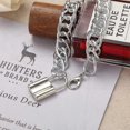 thumbnail image 5 of Hip Hop Lock Anklet Bracelet Silver Lock Pendant Ankle Chain Punk Thick Chain Lock Foot Chain Beach Anklet, 5 of 5