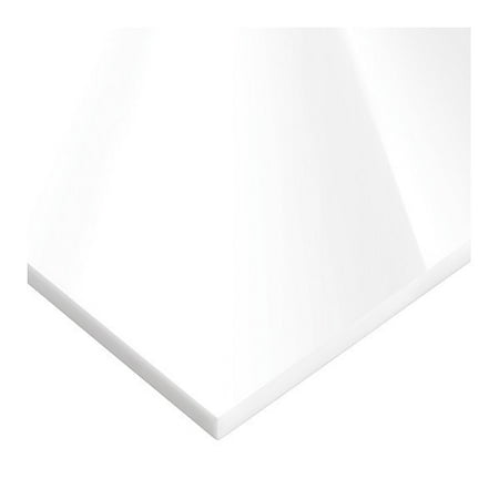 

2PC ZoroSelect White Cast Acrylic Rectangle Stock 1 ft L