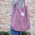 thumbnail image 6 of JISEN Corduroy Tote Bag for Women with Reinforced Strap for College Travel Pink, 6 of 7