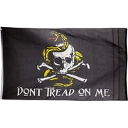 Quality Standard Flags Don't Tread On Me Pirate Polyester Flag, 3 by 5'