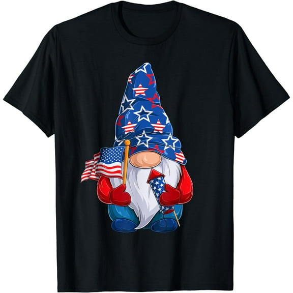 Gnome 4th Of July Funny American Patriotic USA T-Shirt