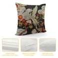 thumbnail image 4 of Nawypu  Japanese Crane Throw Pillow Cover Asian Oriental Heron Bird Colorful Floral Branch Clouds Square Pillow Case Cushion Cover for Home Car Decorative, 4 of 5