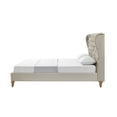 thumbnail image 5 of Rustic Manor Sally Tufted Linen Twin Size Bed Frame, No Box Spring Needed, Beige, 5 of 9