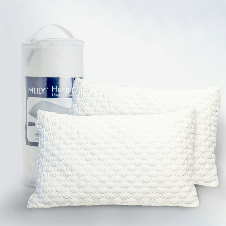 Premium Shredded Memory Foam Bed Pillow for Side Sleepers Queen 28x18 Firm