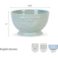 thumbnail image 3 of Fitz and Floyd English Garden 20 oz Mint Stoneware Tableware Bowl (4 Count), 3 of 6