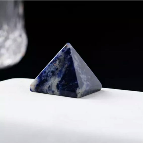 EOEMY Natural Quartz Crystal Point Tower Chakra Healing Rock Gemstone Pyramid Decor-1Pc-Blue Vein Sodalite Quartz Crystal