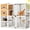 white+brown, variant on Large Catio Outdoor Cat Enclosure Window, 4 Tier Indoor House for Cats with Waterroof Roof, 2 Resting Rooms, 5 Platforms,Outdoor Catio Patio with Balcony,Gothic
