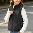 thumbnail image 7 of Fesfesfes Kids Unisex Stand Collar Full Zip Vest Lightweight Windproof Sleeveless Jacket Casual Sporty Outerwear for Boys Girls Ages 2-10 Years, 7 of 7