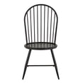 thumbnail image 2 of Weston Home Lydford Hoop High Back Windsor Metal Side Chair with Wood Seat, Black (Set of 2), 2 of 7
