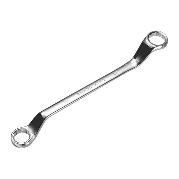 75 Degree Offset Box End Wrench 22mm x 24mm Metric 12 Point Mirror Chrome Plated Alloy Steel Double Box Wrenches Long Industrial Grade Torx Box Wrench Repair Tool