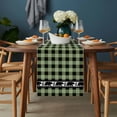 thumbnail image 2 of Sage Green Black Table Runner - 108 Inch Long, Kitchen Dining Table Runner Dresser Scarves, Farmhouse Vintage Bear Buffalo Plaid Farmhouse Decor for Coffee Tables Wedding Party Banquet, 2 of 8