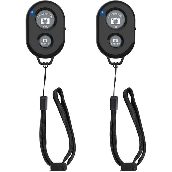 Obturador remoto de cámara inalámbrica para teléfonos inteligentes (paquete de 2), control remoto de cámara de teléfono inalámbrico zttopo compatible con teléfono celular iPhone/Android - Cree fotos y