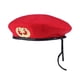 thumbnail image 1 of Sombrero de marinero rojo Gorra de espectáculo de escenario Boina de lana de baile cuadrada (Estrella dorada de ocho puntas), 1 of 5