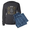 thumbnail image 5 of CafePress - Cicadas Exist Loudly Periodical Cicadas Entomology - Women's Long Sleeve Charcoal Gray Pajamas, 5 of 7