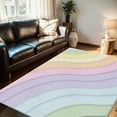 thumbnail image 6 of 3'x5' carpet non slip grip carpet pads area rug fluffy area rug modern striped area rug, 6 of 10