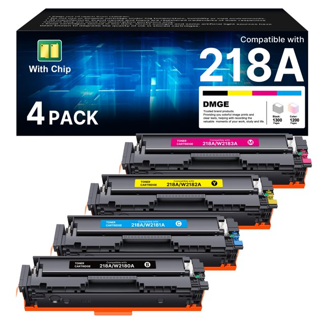 Tóner Láser DMGE 218A Paquete de 4 Compatible con Impresoras HP