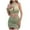 Light Green, variant on Women's V-Neck High Waist Bodycon Skirt Set - Sexy Two-Piece Outfit - Nylon Blend (M-XL)