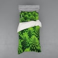 thumbnail image 1 of Ambesonne Nature Bedding Set 3 Pcs, Broccoli Kale Foliage, Twin XL, Lime Green, 1 of 3