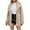 Khaki, variant on Lindreshi Winter Coats for Women Clearance Medium Womens Ladies Warm Faux Furry Long Coat Jacket Winter Solid V-Neck Outerwear