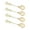 Gold, variant on Elegant Coffee Stirring Set 4 Piece Metal Spoons Artistic Handle Design for Use