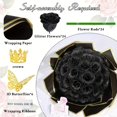 thumbnail image 2 of Natonhi 24 Glitter Valentine's Day Roses Bouquet Graduation Gifts Artificial Roses Flowers with Stems DIY Fake Glitter Flowers Bouquet for Anniversary Graduation Birthday Wedding(Black), 2 of 3