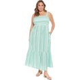 thumbnail image 1 of LONDON TIMES Womens Sun Tiered Maxi Dress, teal, Plus Size, 14W, 1 of 1