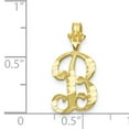 thumbnail image 3 of 10k Yellow Gold Dainty Letter B Initial Name Monogram Necklace Charm Pendant, 3 of 7