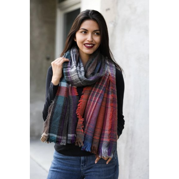 Multicolor Plaid Scarf