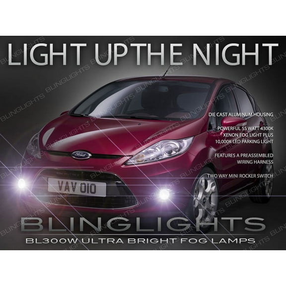 For 2009-2013 Ford Fiesta Xenon Fog Lamps Driving Light Kit Pair Set