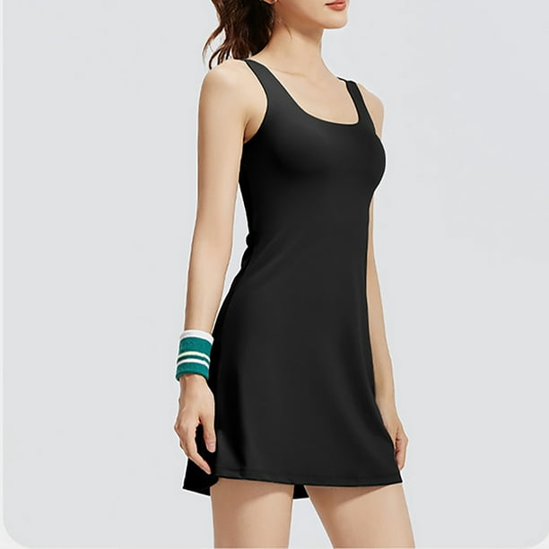 WCMZJ Women's Cloud Feeling Tank Dress with Separate Shorts and Built in Bra U Back Mini Tennis Dress Black XXL - Walmart Business Supplies WCMZJ Women's Cloud Feeling Tank Dress with Separate Shorts and Built in Bra U Back Mini Tennis Dress Black XXL - Walmart Business Supplies