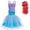 Dress+Wig, variant on Girls Ariel Mermaid Princess Cosplay Dress Kids Fancy Tail Costume Dresses 3-8T
