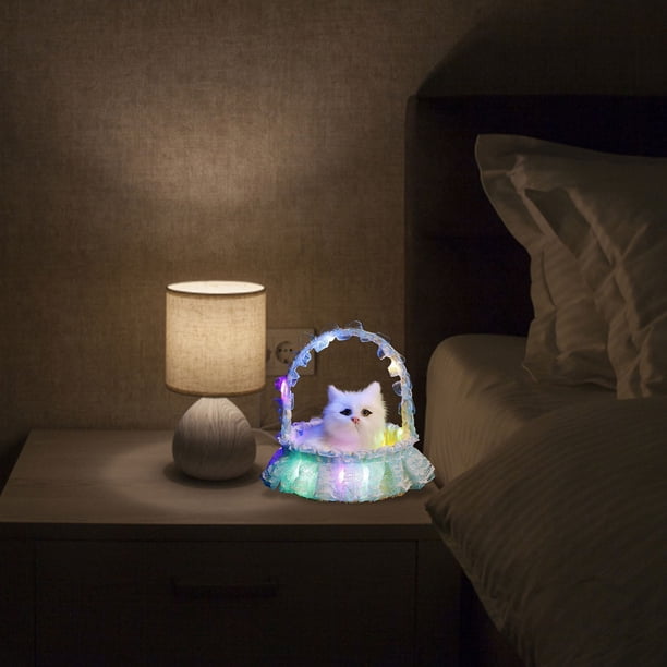 Fiudx Juguete de Simulación de Animal, Figura de Mascota Realista, Alta Simulación y Valor Educativo, Regalo Creativo para Decoración Del Hogar, Accesorios de Fiesta, Canasta de Luz a Batería, Juego