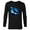 Black, variant on Avatar Pandora Creature Mountain Banshee in Night Sky - Long Sleeve T-Shirt for Men - Customized-White