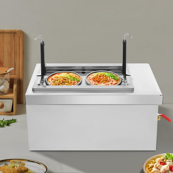 Electric Noodles Pasta Boiler, 2 Holes Commercial Pasta Cooker, Table Top Noodles Cooker For 110v Power Supply And Can Be Used In Dormitories, Offices