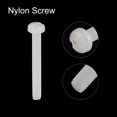 thumbnail image 4 of Unique Bargains Nylon Machine Screws, M3x25mm Slotted Pan Head Fasteners Bolts, White 50Pack, 4 of 4