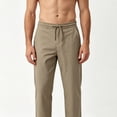 thumbnail image 2 of Eltusu Men's Athletic Pants, Straight Legs Quick Dry Elastic Waist Workout Active Pants Khaki Size 2XL, 2 of 4