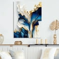 thumbnail image 2 of Designart Abstract Geode Gold And Blue Marble Shape III Canvas Wall Art, 2 of 5