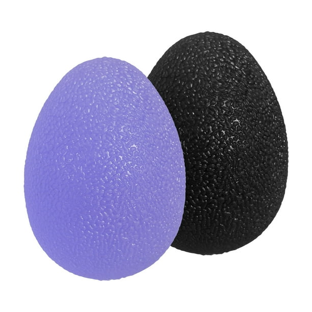 Pelotas de Ejercicio para las Manos Uxcell, Pelotas Antiestrés para Adultos, Equipos de Fortalecimiento de Agarre Negro/Púrpura